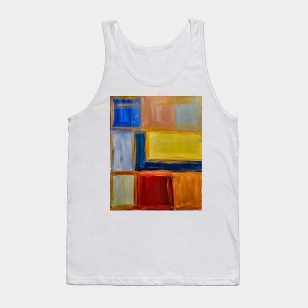 Colorblock abstract painting Tank Top by kkartwork